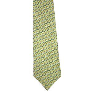 Salvatore Ferragamo Flora Print Pattern Silk Tie 3.75"